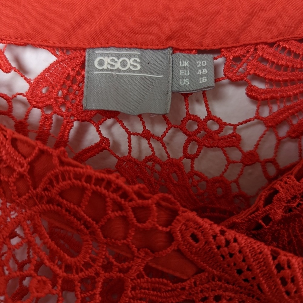 ASOS CURVE Mixed Lace Panel Jacket - Picture 12 of 14